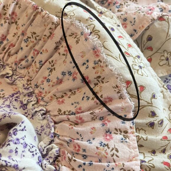 Floral Tiered Button-Front Mini Dress in Pastel Pink - Picture 15 of 16